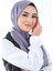 Füme Harem Scarf Kristal Saten Şal 4