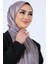 GÜMÜŞ Harem Scarf Kristal Saten Şal 2