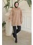 Çıtçıtlı Gömlek Yakalı Cepli Tunik Sütlü Kahve 24KT401 1