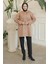 Çıtçıtlı Gömlek Yakalı Cepli Tunik Sütlü Kahve 24KT401 4