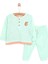 Babyz Yenidoğan Nakışlı Yarım Patlı Erkek Sweatshirt Patiksiz Alt 2'li Takım Erkek Bebek 1