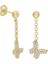 Sallantılı Kelebek Küpe 717088 Gold 1