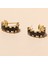Siyah Taşlı Küpe 718893 Gold 2