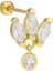 Askılı Çiçek Piercing 717128 Gold 1