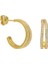 Çift Halka Küpe 717080 Gold 1