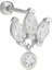 Askılı Çiçek Piercing 717128 Silver 1