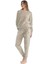 U.s Polo Assn. 17080 Kadın Uzun Kollu Welsoft Paçası Lastikli Pijama Takım-Bej 1