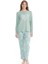 U.s Polo Assn. 17108 Kadın Uzun Kollu Yuvarlak Yaka Pijama Takımı-Mint 1