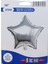 Gümüş Gri Yıldız Folyo Balon 45CM 2