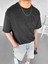 Erkek Oversize 'big Atlention' Işlemeli T-Shirt Siyah 2
