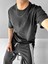 Erkek Oversize 'big Atlention' Işlemeli T-Shirt Siyah 3