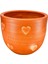 Kalp Desenli Toprak Saksı Saksılık Salon Çiçeklik - 19 CM 5