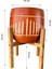 Dik Çizgi Desenli Toprak Saksı Saksılık Salon Çiçeklik 4 Ayaklı - 19 CM 2