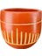 Dik Çizgi Desenli Toprak Saksı Saksılık Salon Çiçeklik - 19 CM 4