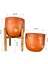 Kalp Desenli Toprak Saksı Saksılık Salon Çiçeklik İkili Set Ayaksız - 4 Ayaklı- 19 CM 2