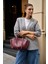 Bordo Kadın Bolso Shopper El ve Omuz Çantası 5