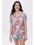 Leyiza Desenli Kısa Saten Pijama Takımı 1