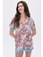 Leyiza Desenli Kısa Saten Pijama Takımı 3