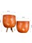 Kalp Desenli Toprak Saksı Saksılık Salon Çiçeklik İkili Set Ayaksız - 3 Ayaklı- 19 CM 2