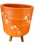 Kaktüs Desenli Toprak Saksı Saksılık Salon Çiçeklik 3 Ayaklı - 19 CM 4