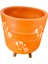 Kaktüs Desenli Toprak Saksı Saksılık Salon Çiçeklik 3 Ayaklı - 19 CM 5