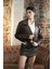 H.quınn Crop Biker Kadın Deri Mont Fındık Baskılı 1