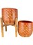 Ev Dekorasyon Aksesuar Beyaz Nokta Desenli Toprak Saksı Saksılık Salon Çiçeklik İkili Set Ayaksız - 4 Ayaklı- 19 CM 3