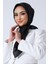 Siyah Harem Scarf Kristal Saten Eşarp 1