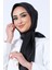 Siyah Harem Scarf Kristal Saten Eşarp 2