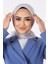 Gümüş Harem Scarf Kristal Saten Eşarp 2