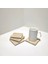 Traverten Bardak Altlığı 4’lü Set, 10 X10CM, Eskitme, Krem, Baskısız Boyanabilir, 1