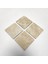 Traverten Bardak Altlığı 4’lü Set, 10 X10CM, Eskitme, Krem, Baskısız Boyanabilir, 3
