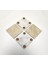 Traverten Bardak Altlığı 4’lü Set, 10 X10CM, Eskitme, Krem, Baskısız Boyanabilir, 4