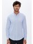 Erkek Slim Fit Dar Kesim Uzun Kollu Pamuklu Çizgili 4 Mevsim Düğmeli Yaka Gömlek 2