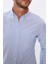 Erkek Slim Fit Dar Kesim Uzun Kollu Pamuklu Çizgili 4 Mevsim Düğmeli Yaka Gömlek 4
