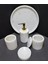Mermer Banyo Seti 5'li, Tezgah Üstü Düzenleyici, Sabunluk, Tepsi, Fırçalık, Pamukluk, 4