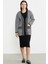 Oversize Cepli Petek Motifli Triko Ceket - Siyah 1
