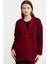 Oversize Cepli Petek Motifli Triko Ceket - Kırmızı 4