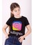 Kız Çocuk Instagram Baskılı Tişört 3