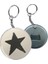 Major Selection Y2K Grunge Stil Antrasit Bej Yıldız Temalı Açacaklı Anahtarlık 1