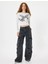 5WAL10064IK 010 Ekru Genc Kız Elastan Jersey Sweatshırt 2