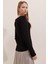 Kadın Siyah U Yaka Triko Kazak 4