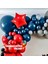Balon Seti Kırmızı-Siyah-Beyaz-Gece Mavisi-Gri Pastel 100 Lü Balon Zinciri Seti 4