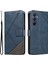 Samsung Galaxy A16 Deri Geometrik Çizgili Cüzdan Telefon Kılıfı Bilek Kayışlı (Yurt Dışından) 1