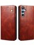 Samsung Galaxy A16 Crazy Horse Dokulu Mumlu Deri Cüzdan Standı Kapağı (Yurt Dışından) 1