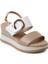 Kadın Sandalet 21214-E4 Repo Beige Bianco 1