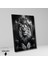 Tekli Dikey Kanvas Duvar Tablosu Siyah Beyaz Kral Aslan Görseli 2
