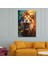 Tekli Dikey Kanvas Duvar Tablosu Soyut Kükreyen Aslan 1