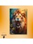 Tekli Dikey Kanvas Duvar Tablosu Soyut Kükreyen Aslan 3