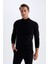 Slim Fit Balıkçı Yaka Kazak Black 4
